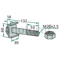 Landtechnik Schraube mit Mutter