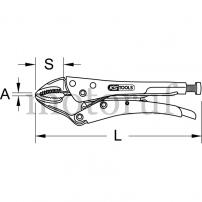 Werkzeug Gripzange, 60mm, L=250mm