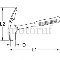 Werkzeug Latthammer, magnetisch, 600g