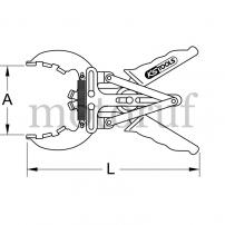 Werkzeug Kolbenring-Zange, Ø 80-120mm