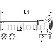 Werkzeug ERGOTORQUEplus® T-Griff-TX-Winkelstiftschlüssel mit Bohrung, TB10