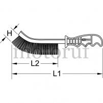 Werkzeug Messingdraht-Allzweck-Drahtbürste, 250mm