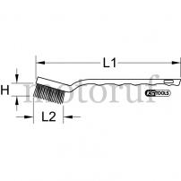 Werkzeug Messingdraht Zündkerzen-Drahtbürste-2-reihig, 170mm