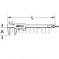 Landtechnik Taschen-Messschieber 0-150mm, L=235mm