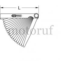 Werkzeug Fühlerlehre, 21 Blatt, 05-1mm