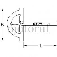 Werkzeug Gradmesser mit offenen Bogen, 120mm