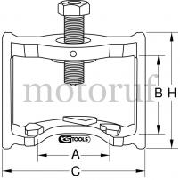 Werkzeug Bremsgestängesteller-Abzieher, BPW, 160mm