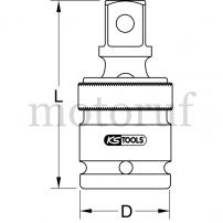 Werkzeug 1/2" Kraft-Kugelgelenk