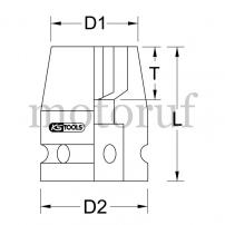 Werkzeug 3/4" Sechskant-Kraft-Stecknuss, kurz, 27mm