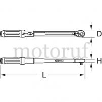 Landtechnik 1/4" ERGOTORQUE®precision Drehmomentschlüssel mit Umschalt-Ratschenkopf, 1-25Nm