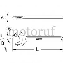 Werkzeug Einmaul-Kraftschlüssel, 41mm