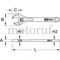 Werkzeug CLASSIC Rollgabelschlüssel, verstellbar, 53mm