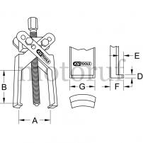 Werkzeug Universal-Abzieher 2-armig, 6-100mm