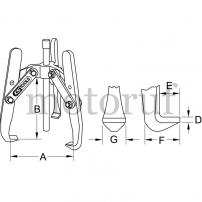 Werkzeug Universal-Abzieher 3-armig, 20-200mm