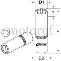 Werkzeug 1/2" SUPERLOCK-Stecknuss, lang, 13mm