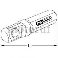 Werkzeug 1/4" Vierkant-Adapter, für Bitratschenschlüssel 1/4"