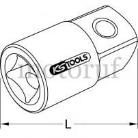 Werkzeug 1/4" Vergrößerungsadapter, 1/4"F x 3/8"M