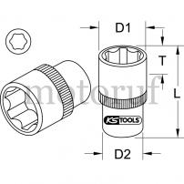 Werkzeug 3/8" SUPERLOCK-Stecknuss, 6mm