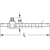 Werkzeug 3/8" T-Griff mit Gleitstück, 160mm