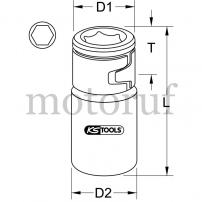 Werkzeug 1/4" Bit-Adapter-Stecknuss, mit Spannring