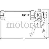 Werkzeug Hand-Kartuschen-Pistole 310 ml, 340mm