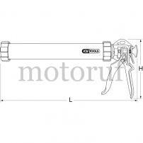 Werkzeug Hand-Kartuschen-Pistole 600 ml, 480mm