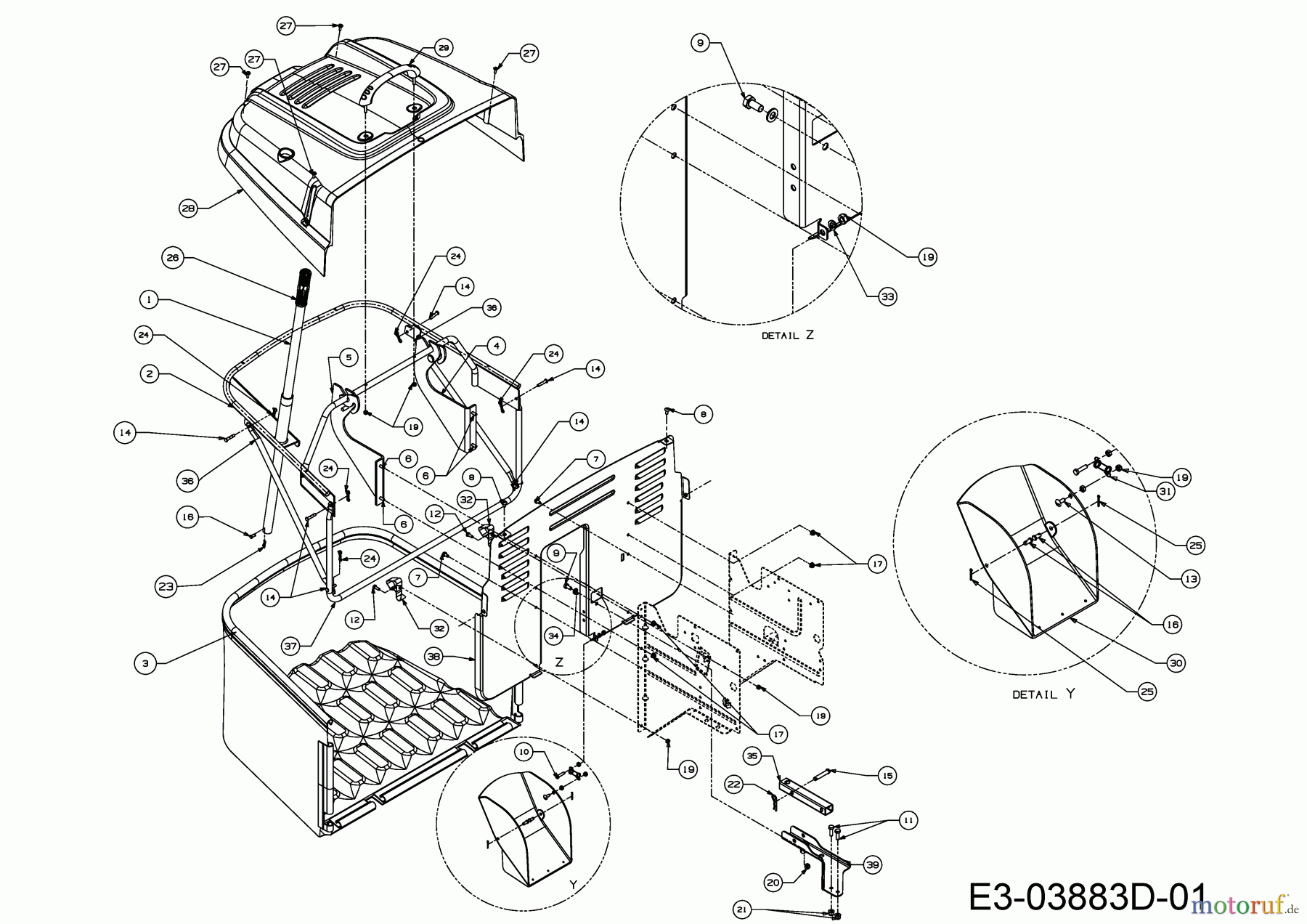  Mastercut Rasentraktoren Mastercut 76 13A2765A659  (2018) GRASFANGVORRICHTUNG