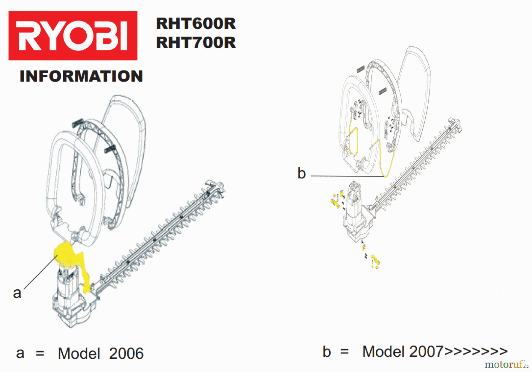  Ryobi Heckenscheren Elektro RHT600R#1 Baujahr 2006 Unterschiedliche Ausführungen