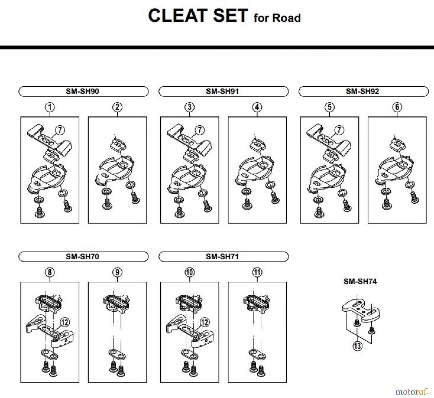  Shimano PD Pedal - Pedale Cleat-Set-Road