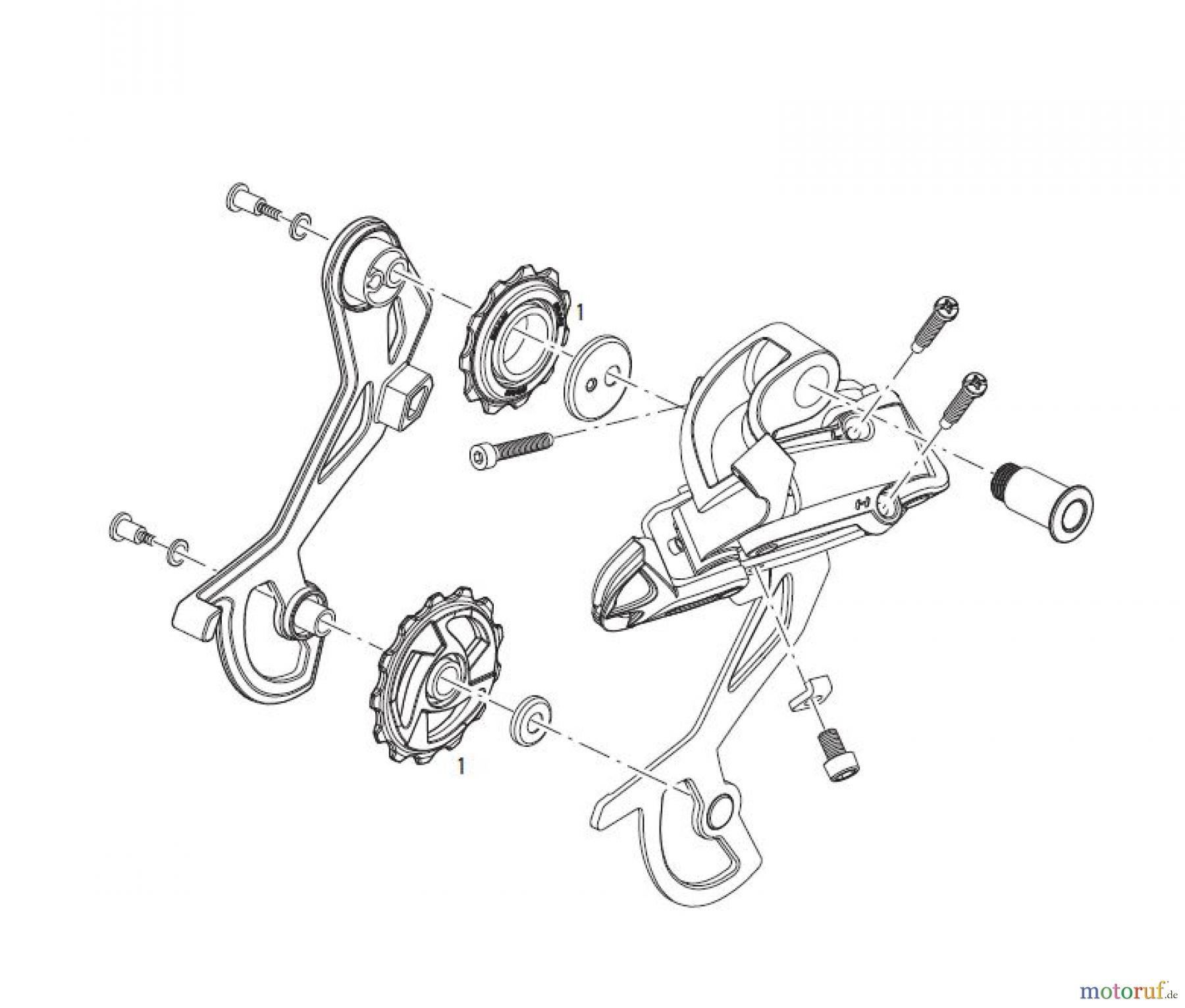  Sram Sram 5.0 / 4.0 / 3.0 / DUALDRIVE 24 / DUALDRIVE 21 - REAR DERAILLEUR 3x9