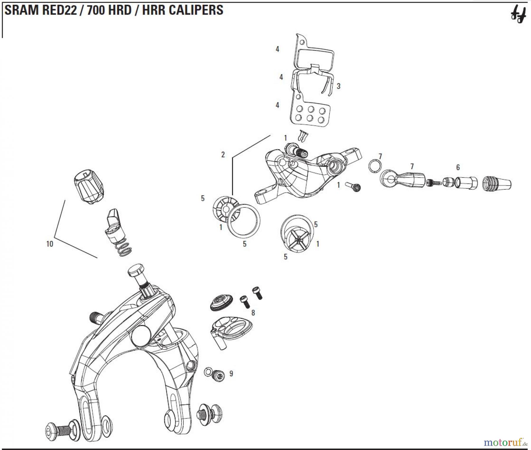  Sram Sram SRAM RED22 / 700 HRD / HRR CALIPERS