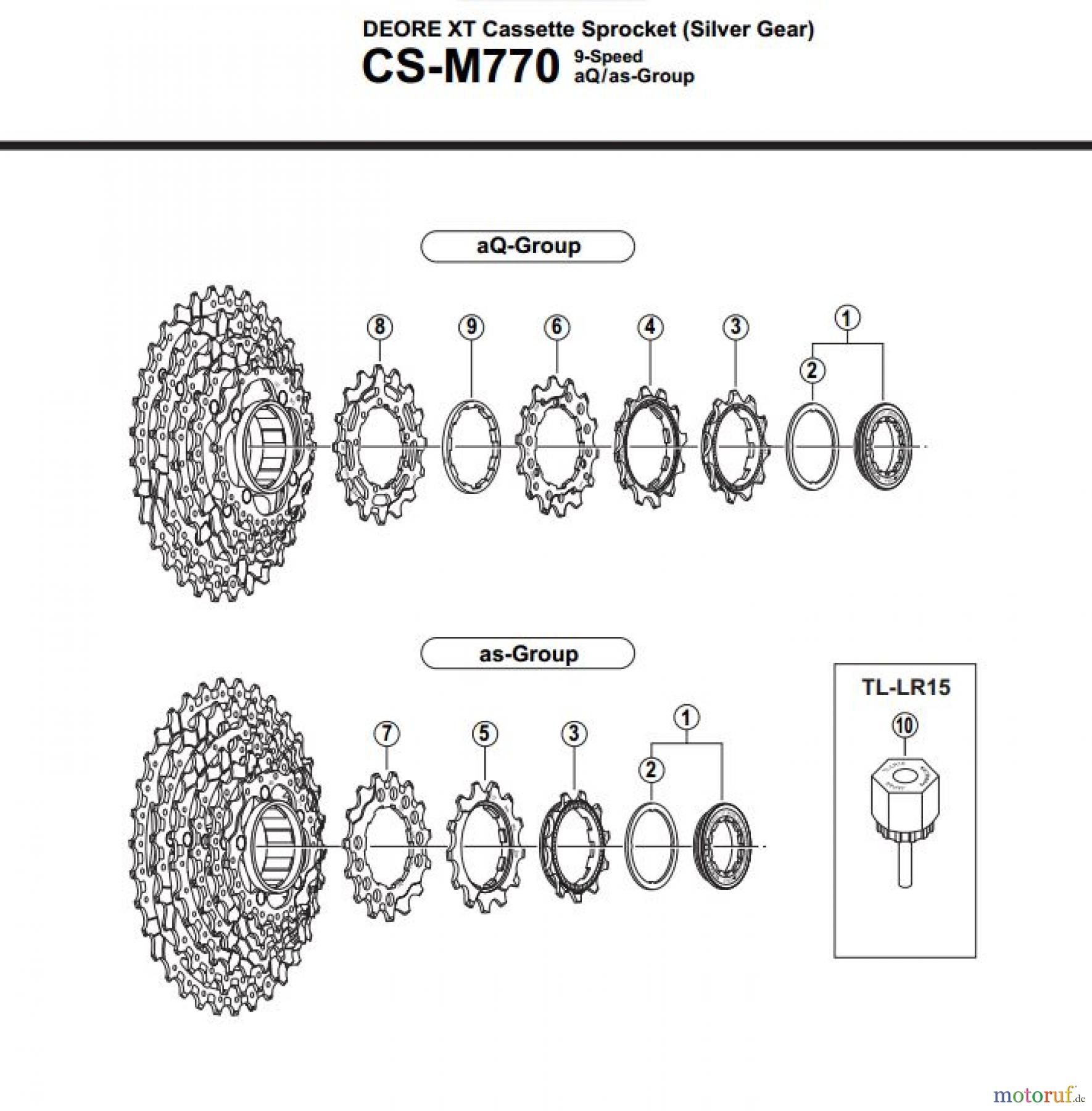  Shimano CS Cassette / Zahnkranz CS-M770