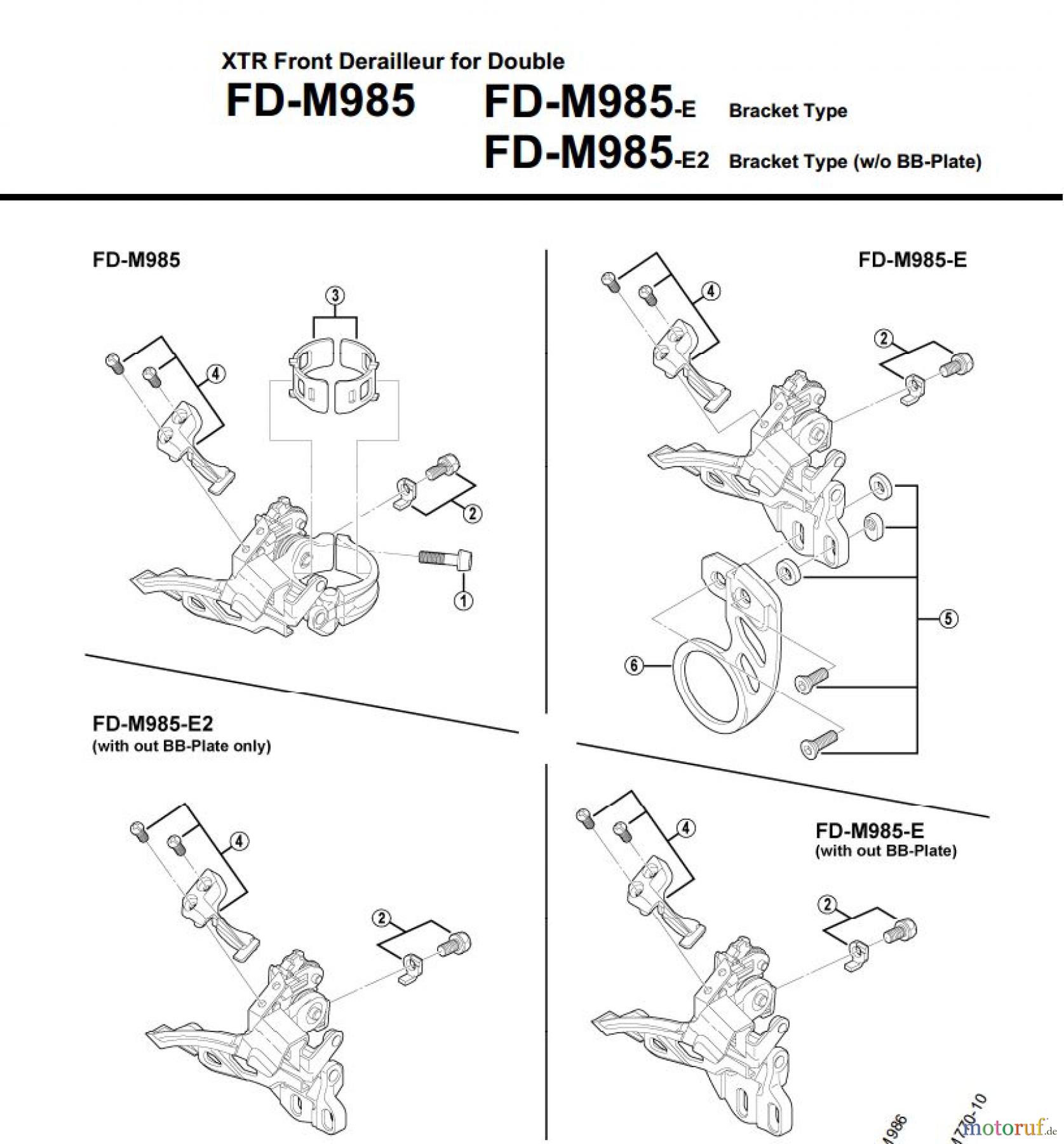  Shimano FD Front Derailleur - Umwerfer FD-M985