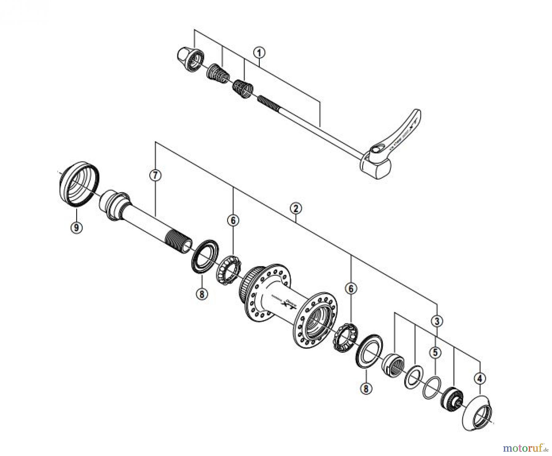  Shimano HB Hub - Vordere Nabe HB-M775