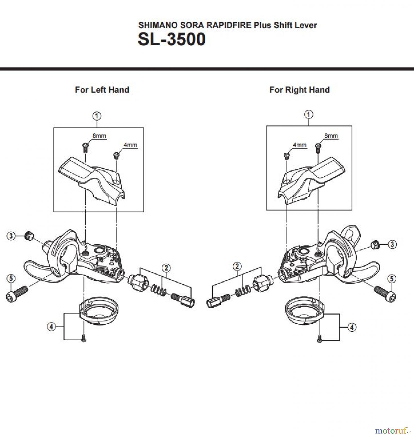  Shimano SL Shift Lever - Schalthebel SL-3500