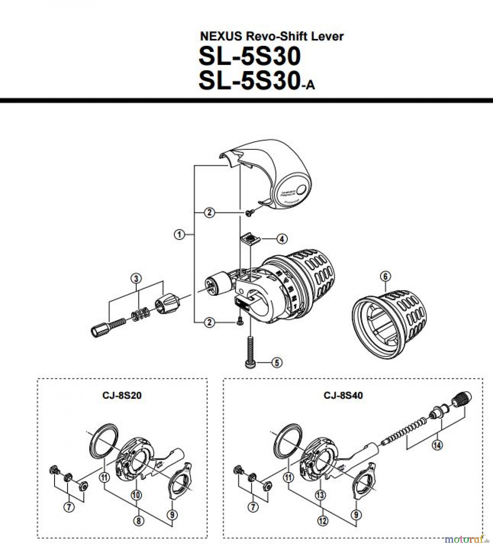  Shimano SL Shift Lever - Schalthebel SL-5S30, SL-5S30-A