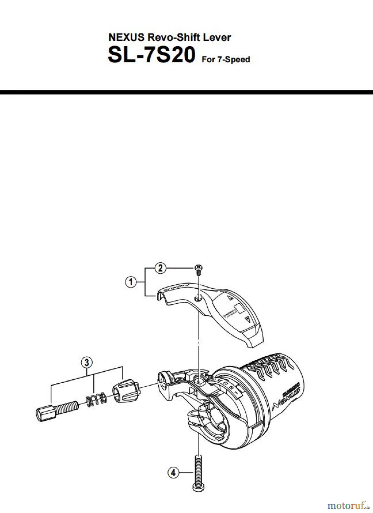  Shimano SL Shift Lever - Schalthebel SL-7S20