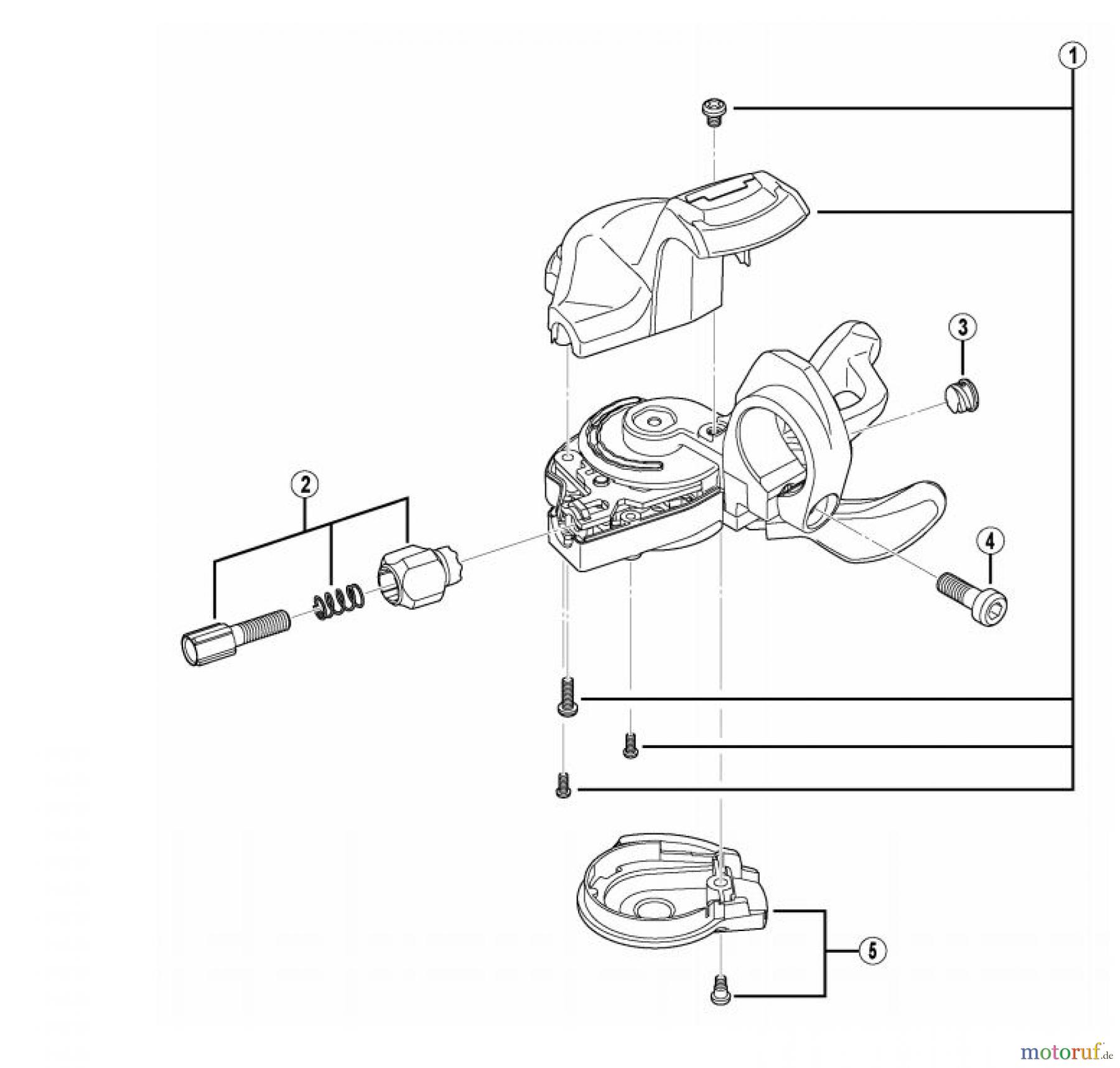  Shimano SL Shift Lever - Schalthebel SL-M610 DEORE Rapidfire Plus Lever (10-Speed)