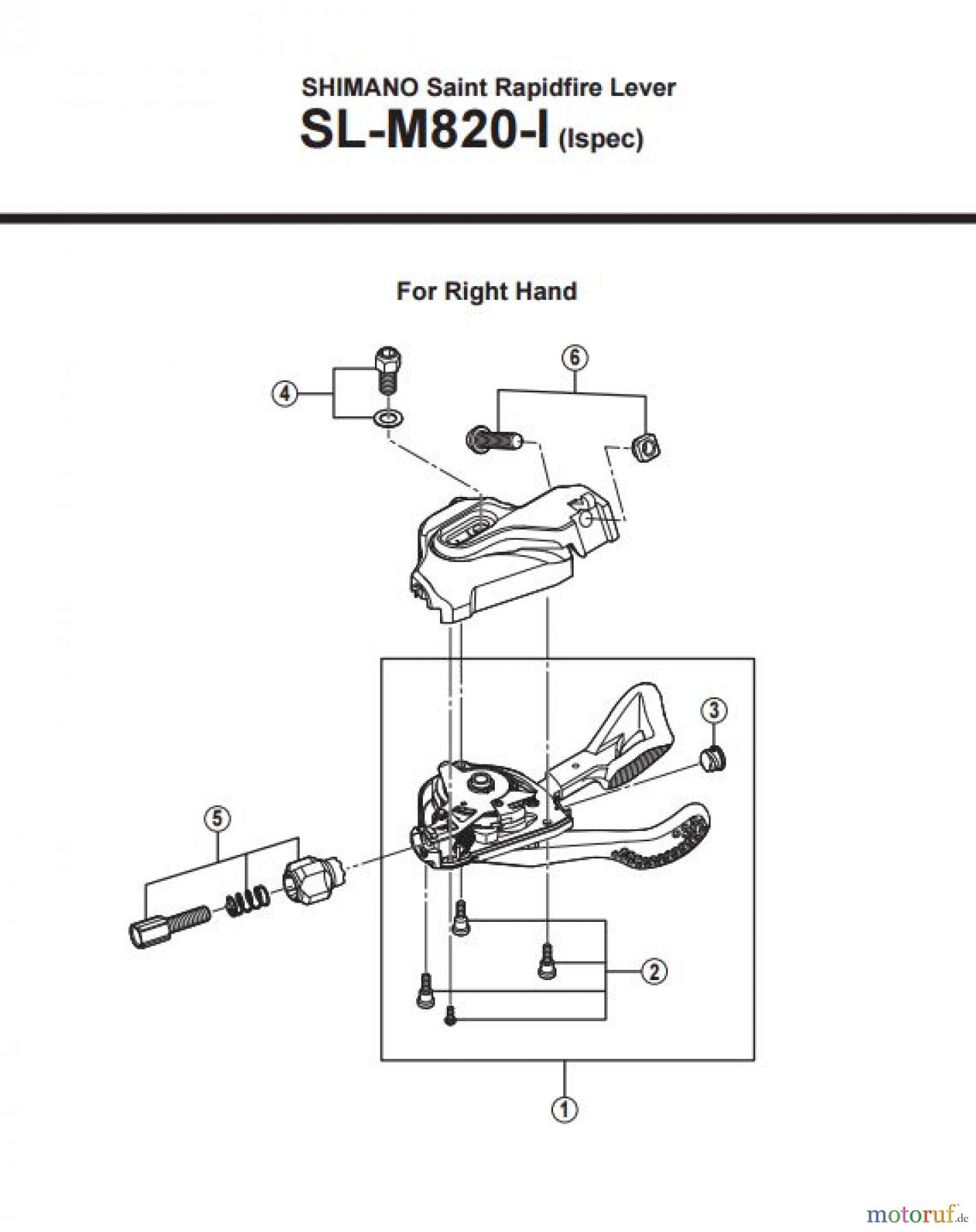  Shimano SL Shift Lever - Schalthebel SL-M820-I -3392 SHIMANO Saint Rapidfire Lever