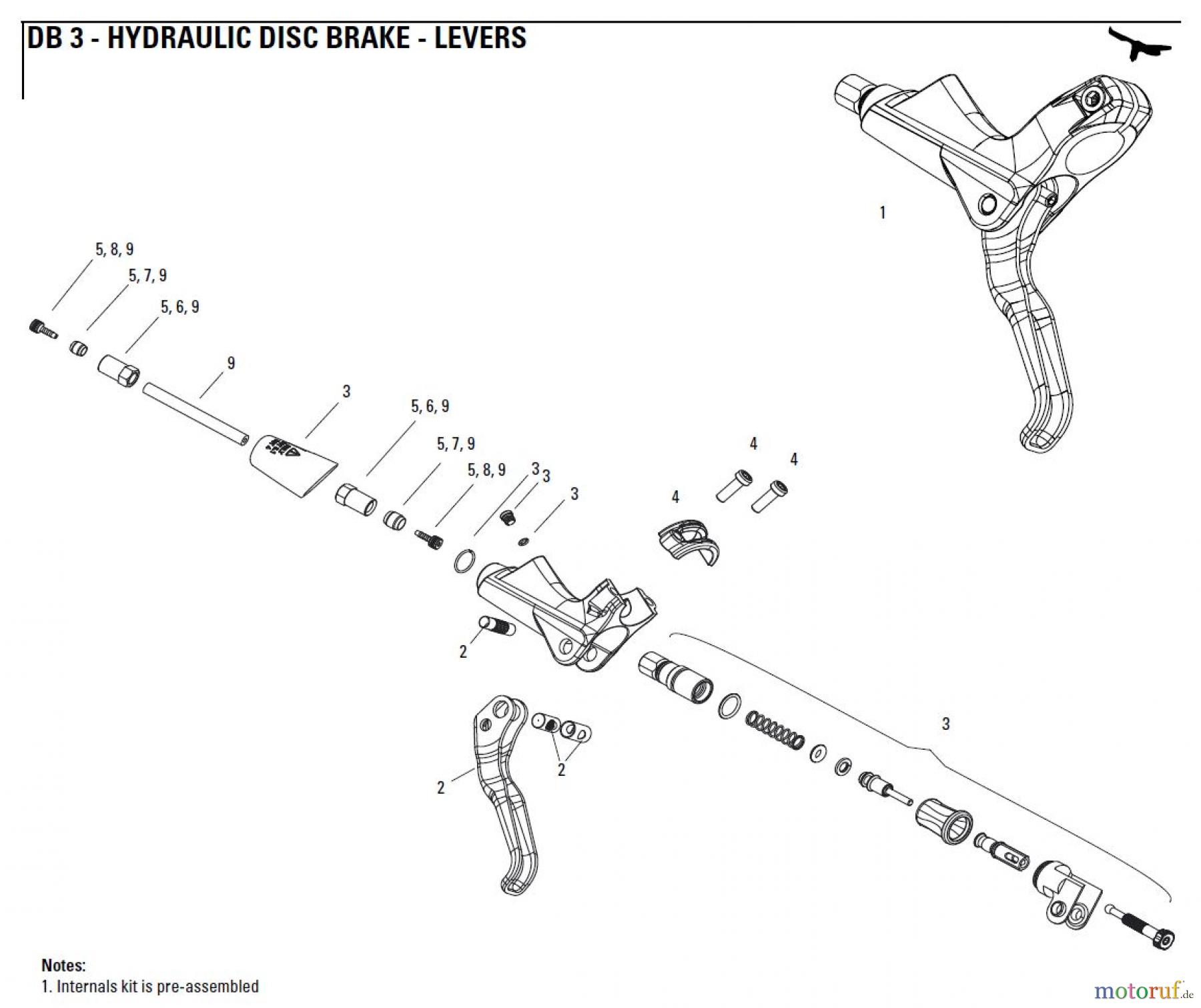  Sram avid HYDRAULIC DISC BRAKE - LEVERS DB 3 - HYDRAULIC DISC BRAKE - LEVERS