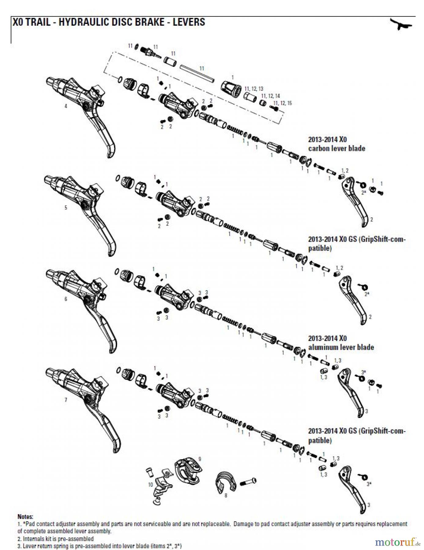  Sram avid HYDRAULIC DISC BRAKE - LEVERS X0 TRAIL - HYDRAULIC DISC BRAKE - LEVERS