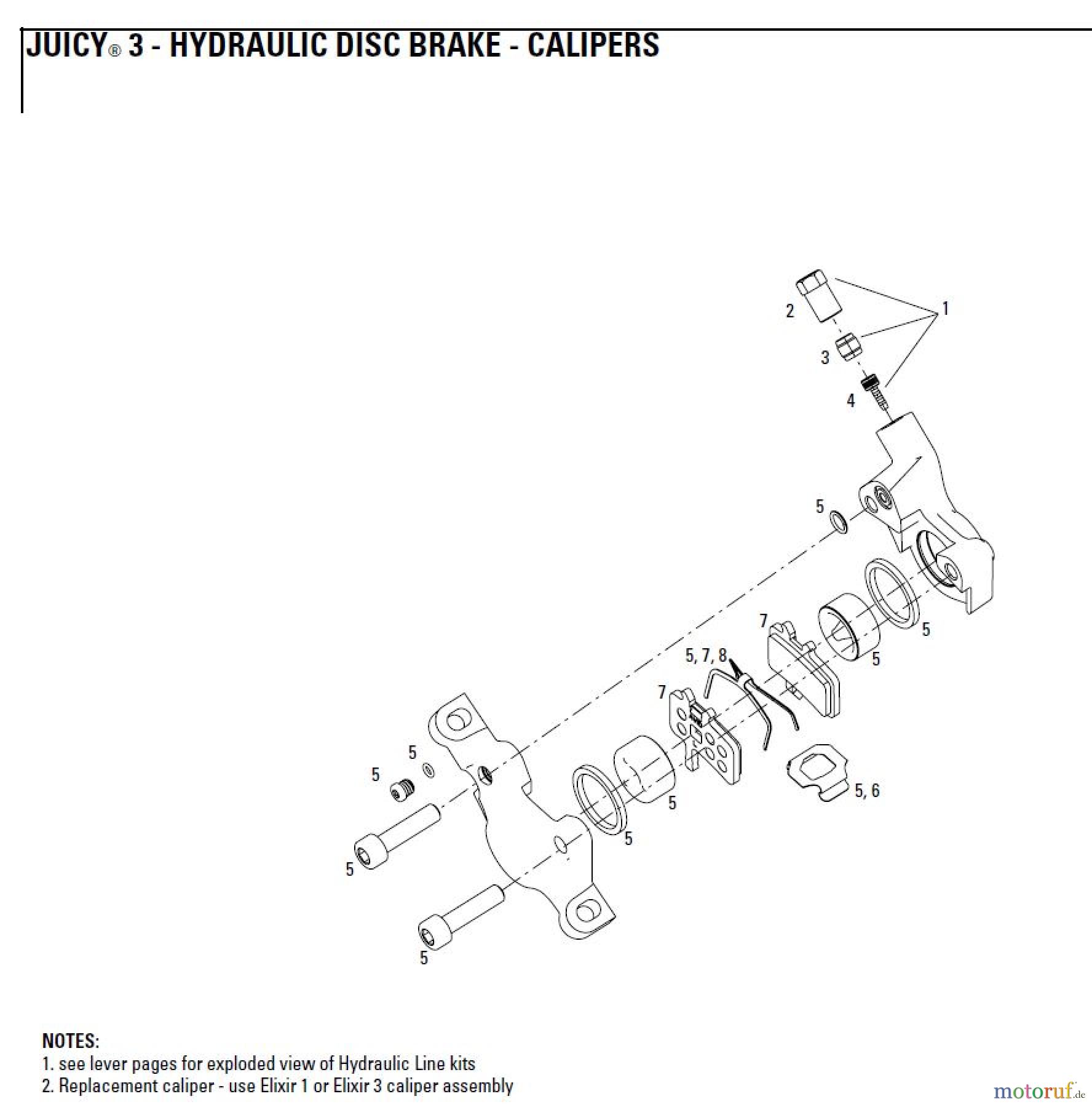  Sram avid HYDRAULIC DISC BRAKE - CALIPERS JUICY® 3 - HYDRAULIC DISC BRAKE - CALIPERS