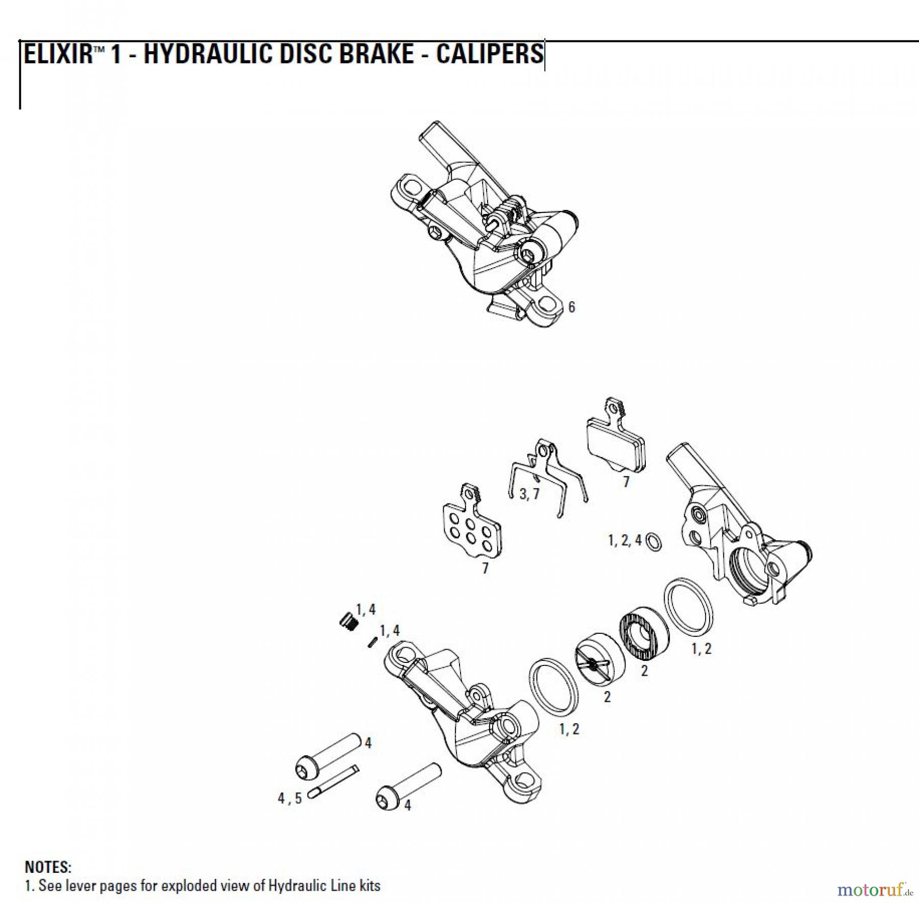  Sram avid HYDRAULIC DISC BRAKE - CALIPERS ELIXIR™ 1 - HYDRAULIC DISC BRAKE - CALIPERS