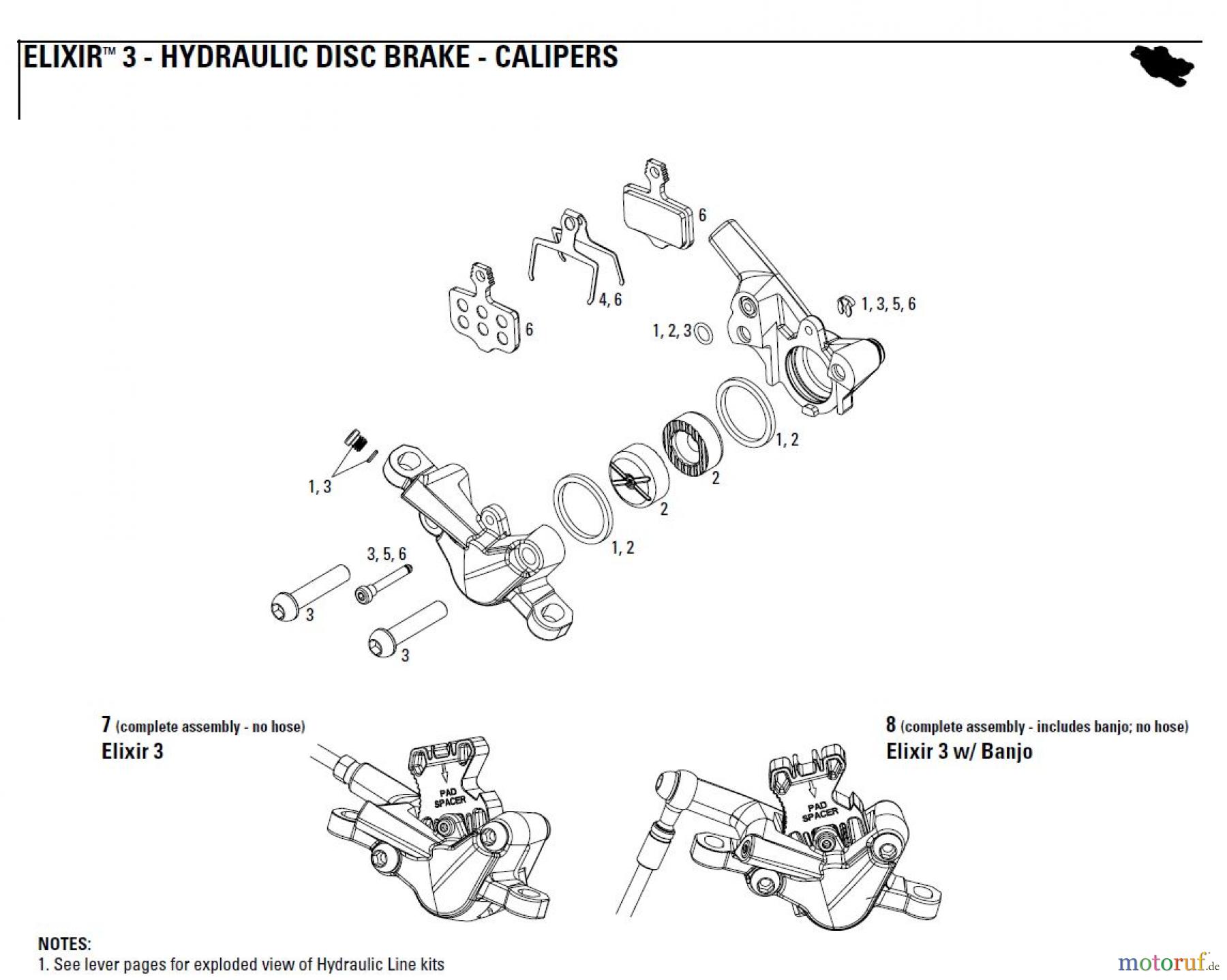  Sram avid HYDRAULIC DISC BRAKE - CALIPERS ELIXIR™ 3 - HYDRAULIC DISC BRAKE - CALIPERS