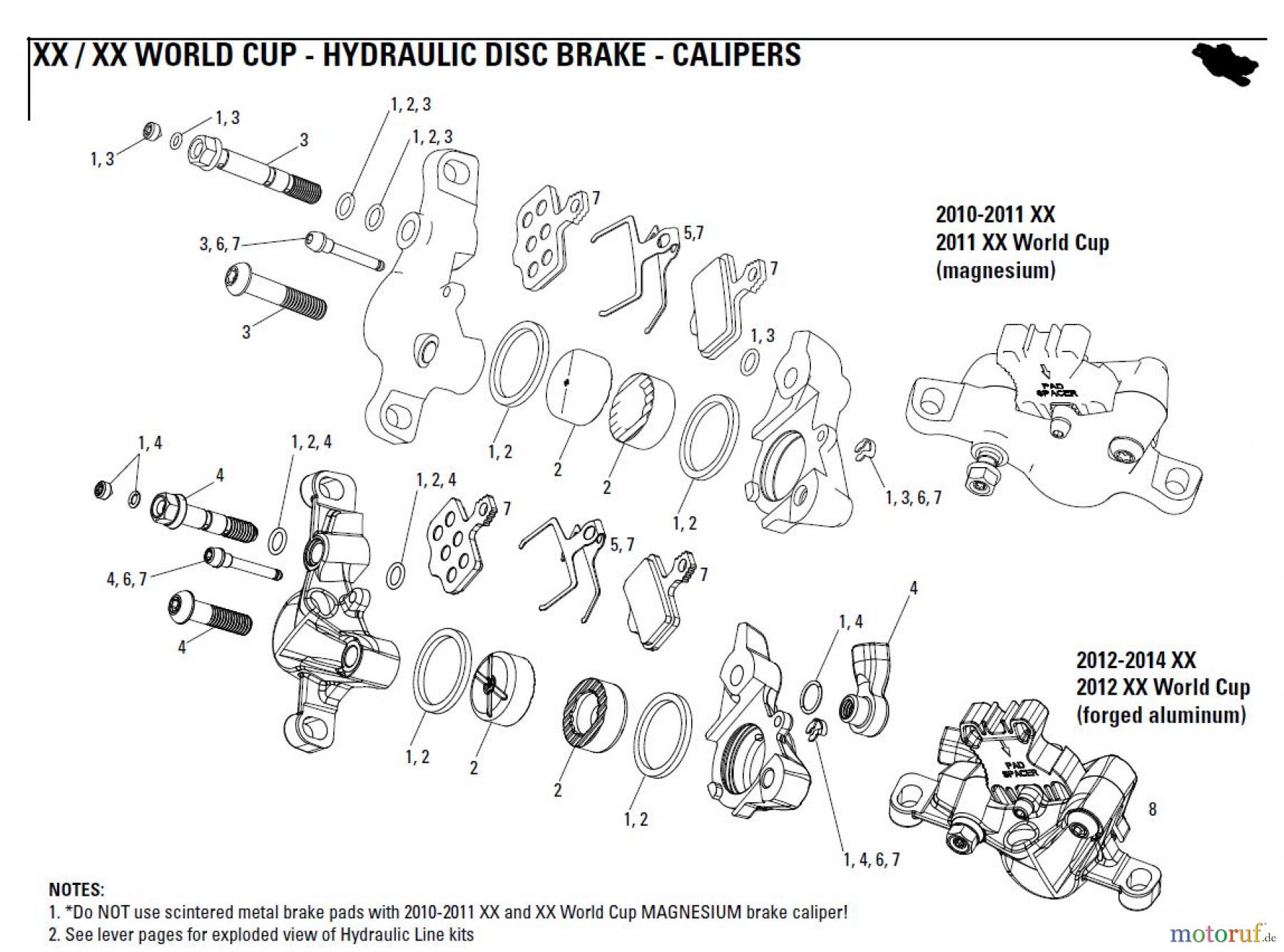  Sram avid HYDRAULIC DISC BRAKE - CALIPERS XX / XX WORLD CUP - HYDRAULIC DISC BRAKE - CALIPERS