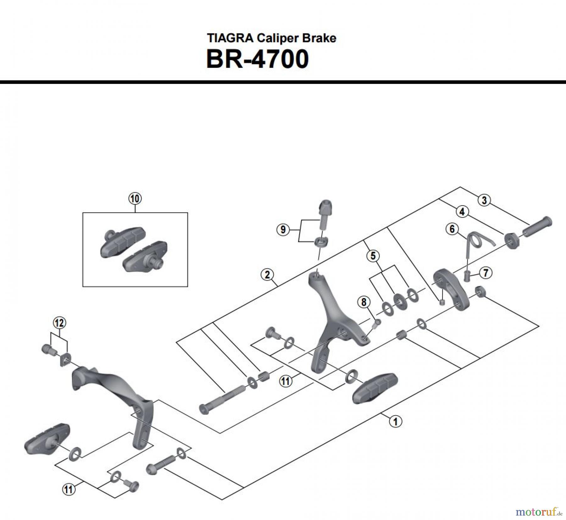  Shimano BR Brake - Bremse BR-4700 -3865  TIAGRA Caliper Brake