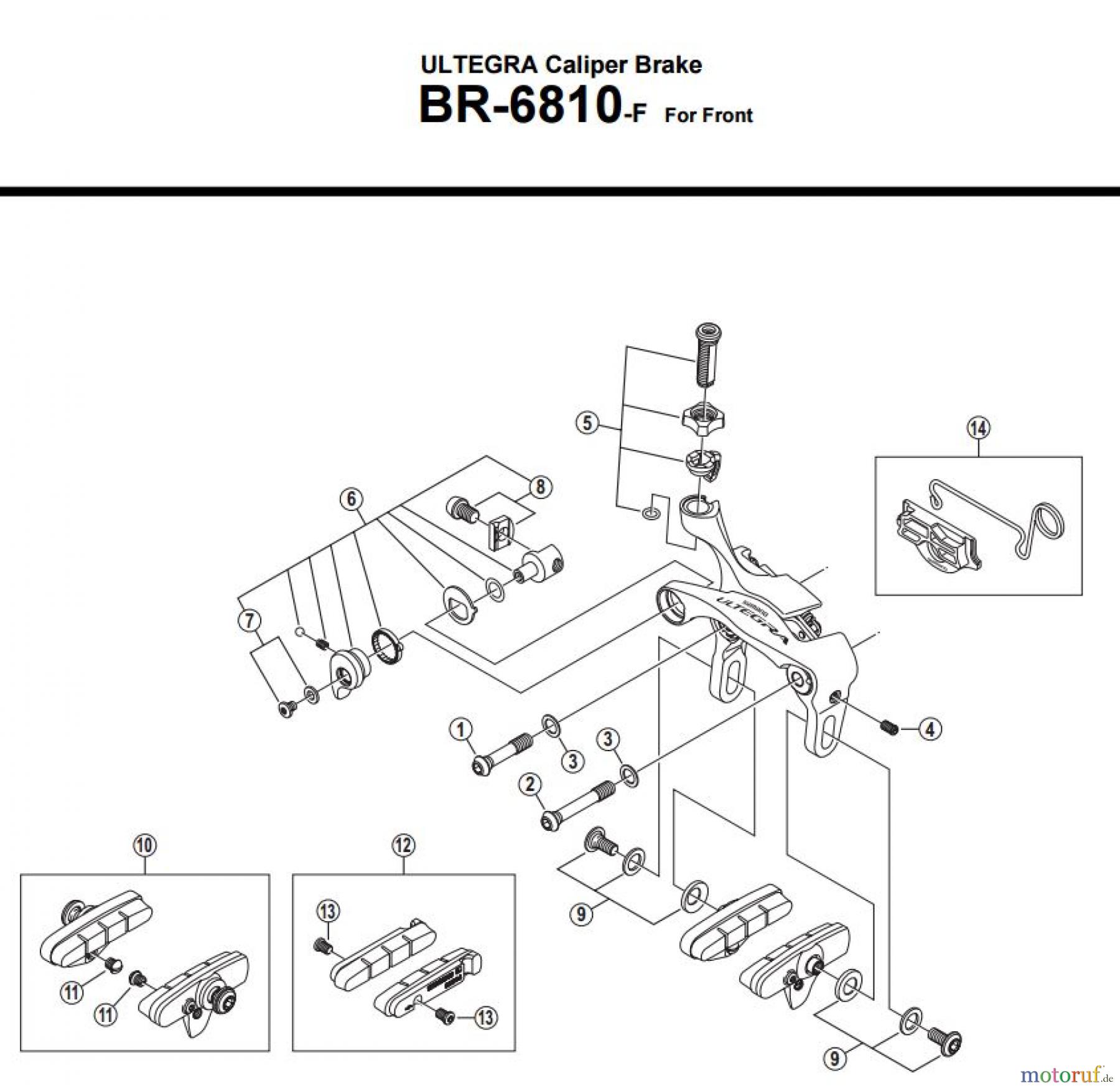  Shimano BR Brake - Bremse BR-6810-F -3600  ULTEGRA Caliper Brake