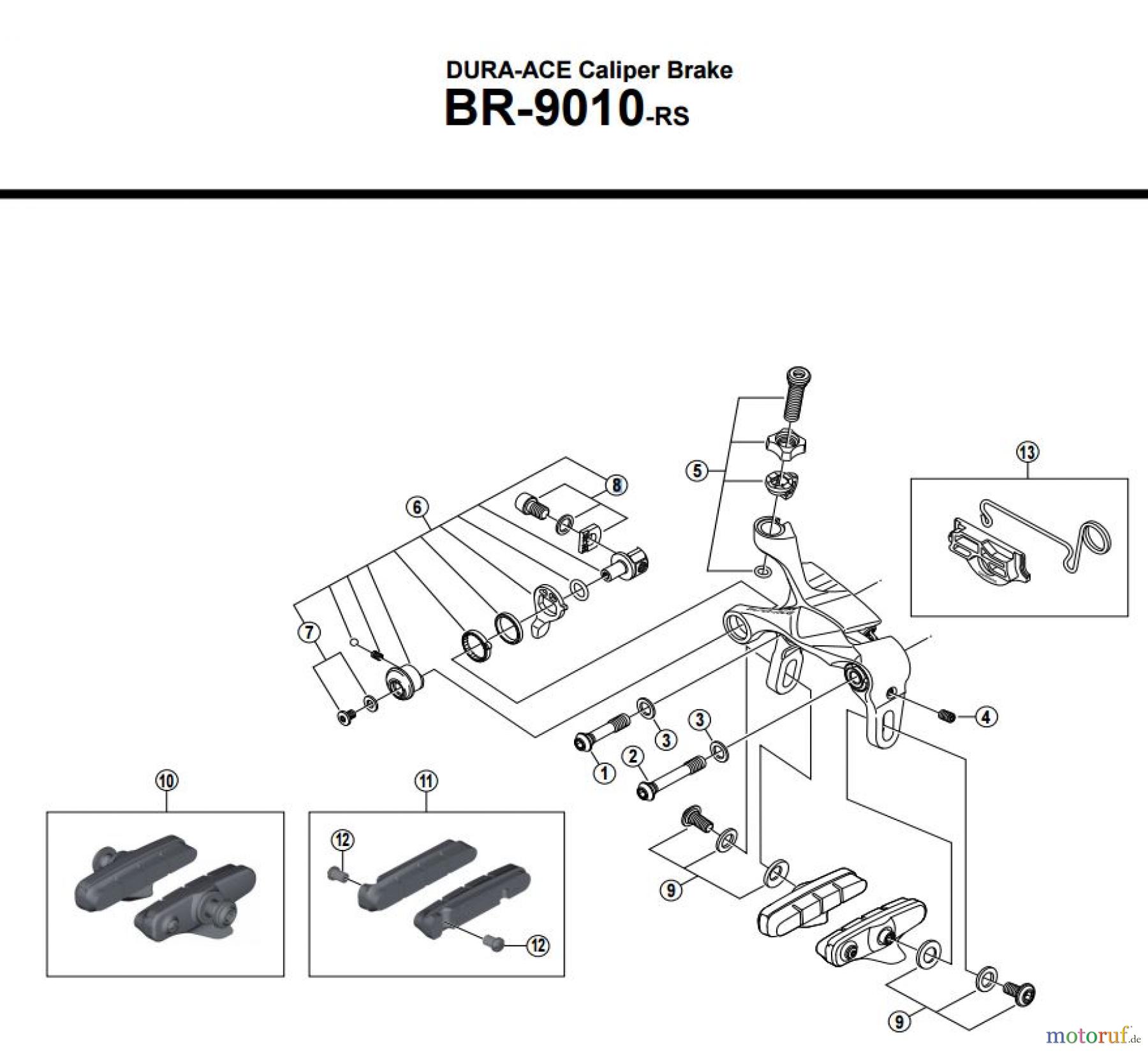  Shimano BR Brake - Bremse BR-9010RS -3740  DURA-ACE Caliper Brake