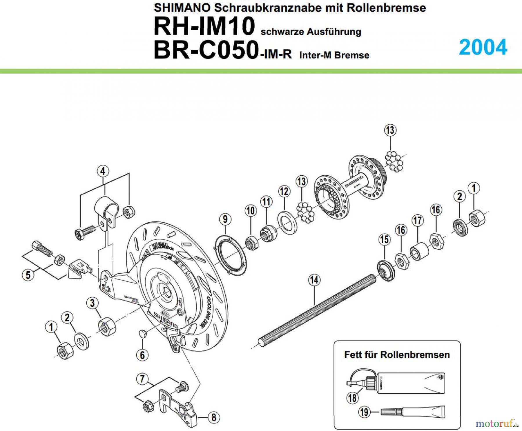  Shimano BR Brake - Bremse BR-C050 04_RH_IM10-2324