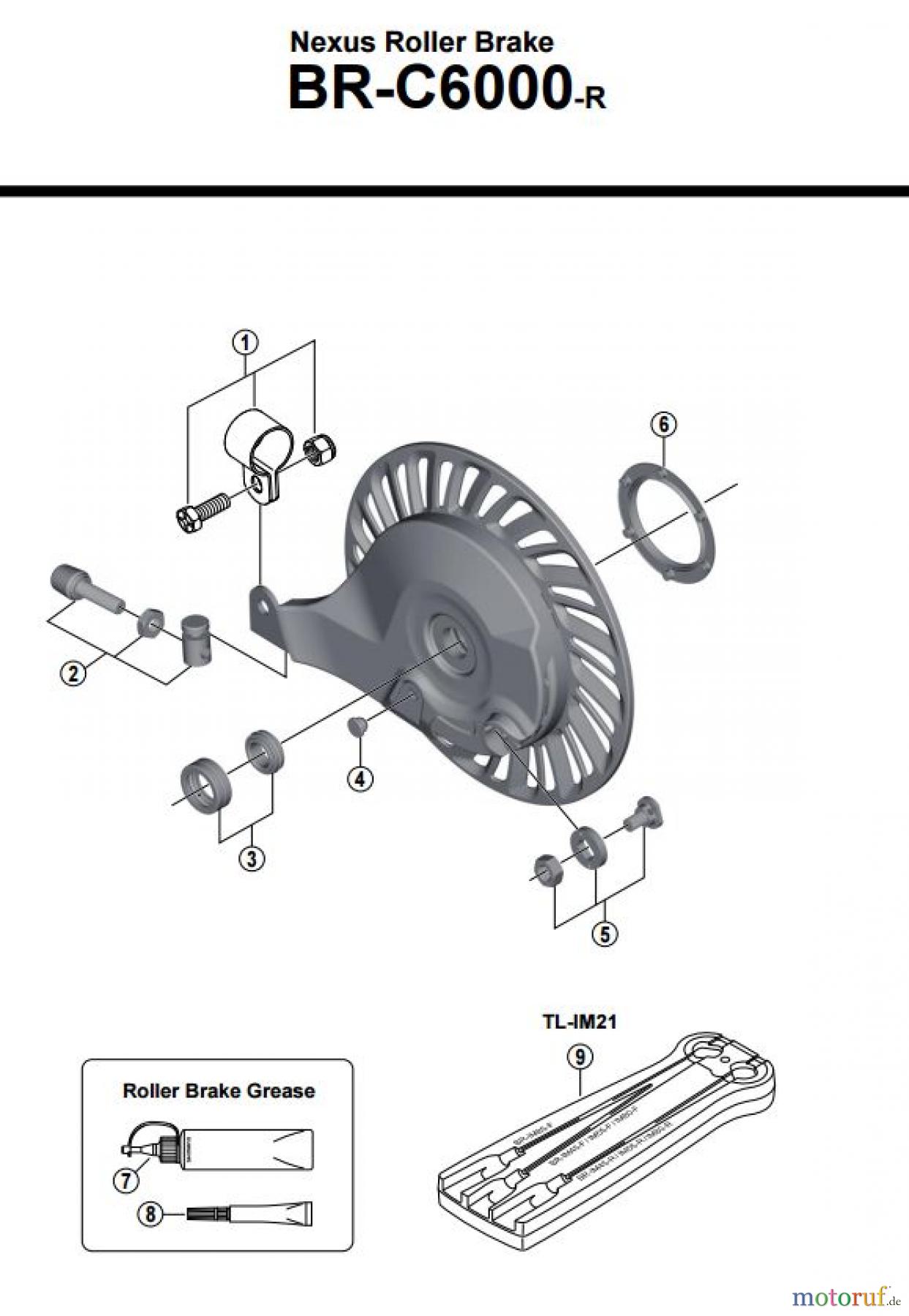  Shimano BR Brake - Bremse BR-C6000-R -3742  Nexus Roller Brake